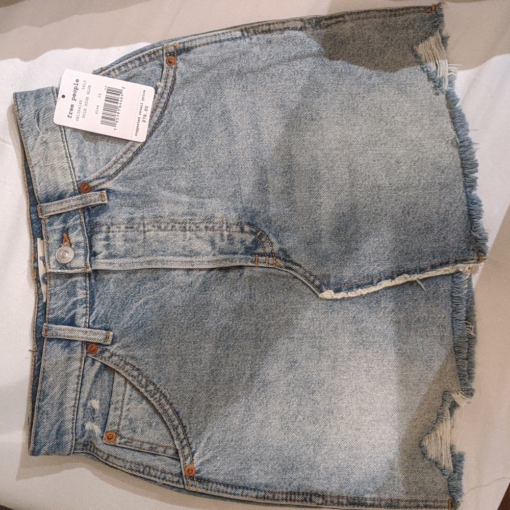 Free people mile high blue skirt size 24